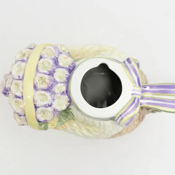 Longaburger Bunny Rabbit Lidded Spring Easter Collectible Ceramic Pitcher - Picture 13 of 16